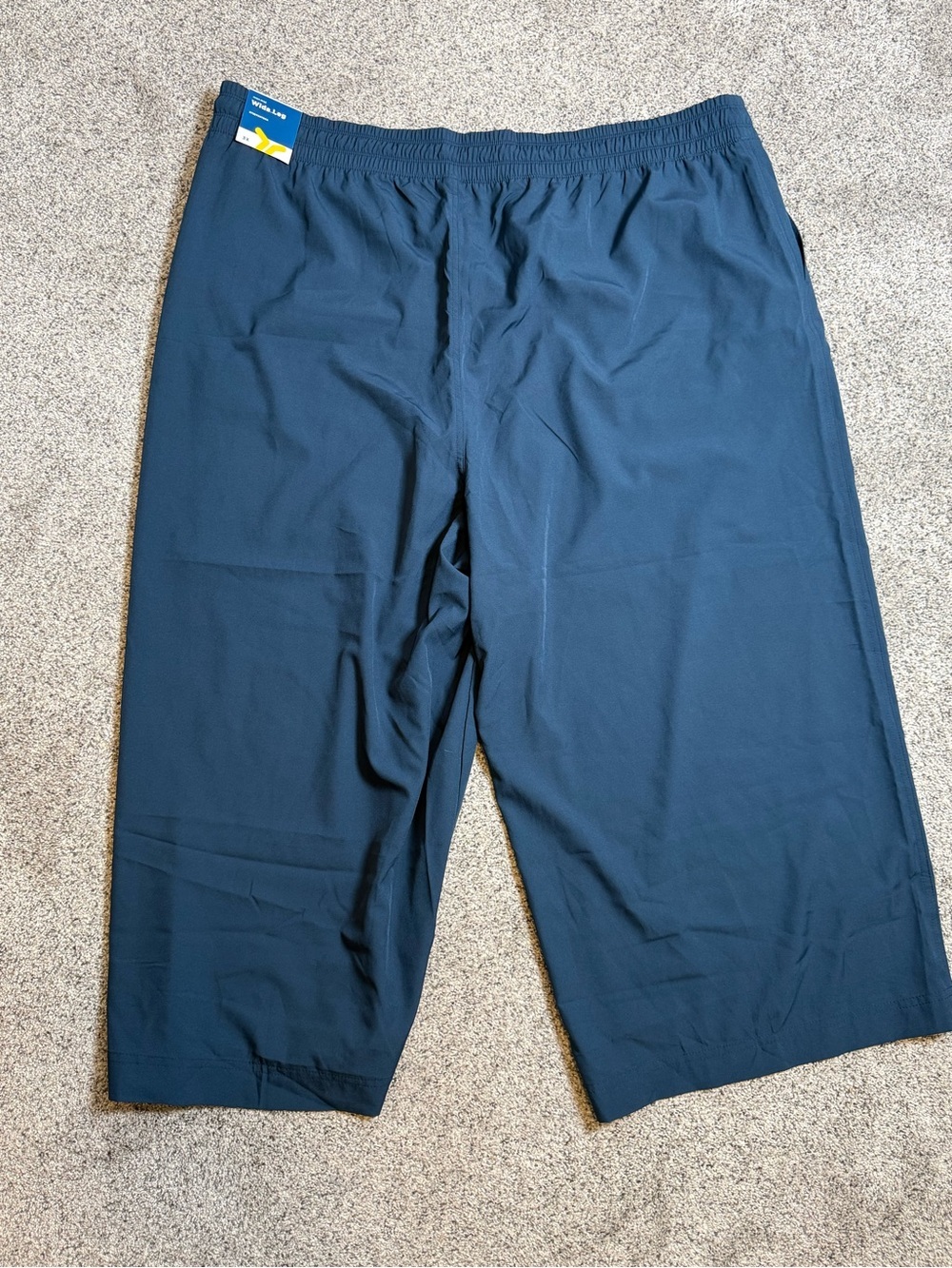 Navy Wide-Leg Drawstring active stretchtech Pants - Picture 5 of 6